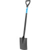 Spade av härdad metall, metallskaft 1150mm