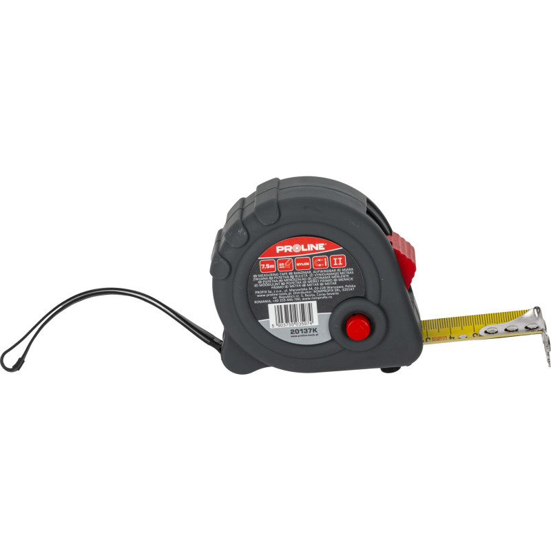 Måttband, magnetisk, nylon, gummi 7.5M/25M, Proline Måttband, magnetisk, nylon, gummi 7.5M/25M, Proline