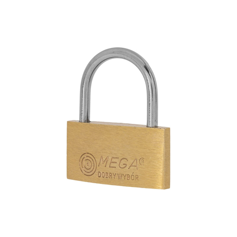 BRASS THIN PADLOCK 50MM CHROME PLATED SHACKLE. 3 KEYS. BRASS THIN PADLOCK 50MM CHROME PLATED SHACKLE. 3 KEYS.