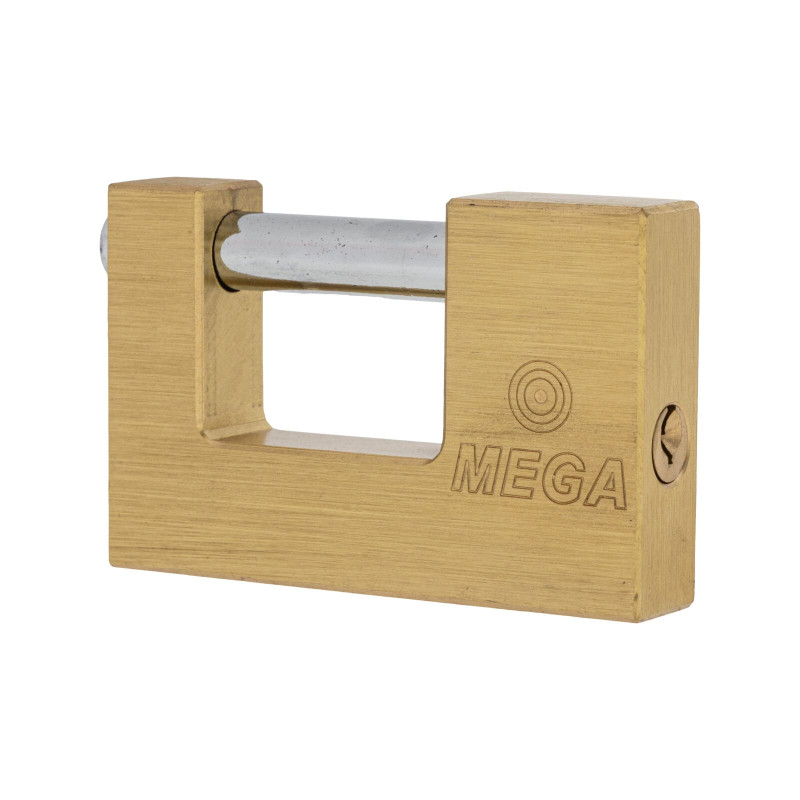CLOSE SHACKLE BRASS PADLOCK 65MM. SHACKLE CHROME PLATED, HARDENED 10MM DIA, DIST. 20MM. CLOSE SHACKLE BRASS PADLOCK 65MM. SHACKLE CHROME PLATED, HARDENED 10MM DIA, DIST. 20MM.