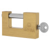 CLOSE SHACKLE BRASS PADLOCK 75MM. SHACKLE CHROME PLATED, HARDENED 12 MM DIA, DIST. 24MM. P CLOSE SHACKLE BRASS PADLOCK 75MM. SHACKLE CHROME PLATED, HARDENED 12 MM DIA, DIST. 24MM. P