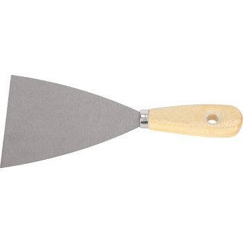 SCRAPER 100MM, HANGING WHOLE IN LIGHT WOODEN LACQUERED HANDLE SCRAPER 100MM, HANGING WHOLE IN LIGHT WOODEN LACQUERED HANDLE