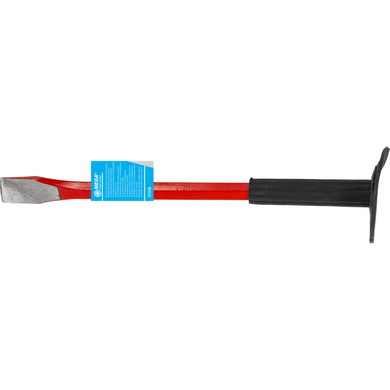 platt COLD CHISEL. DROP förGED. HEXAGONAL SHANKS PAINTED IN röd WITH BLACK RUBBER PROTECTING GRIP. DESPLAY LABEL. st. 250MM lång platt COLD CHISEL. DROP förGED. HEXAGONAL SHANKS PAINTED IN röd WITH BLACK RUBBER PROTECTING GRIP. DESPLAY LABEL. st. 250MM lång