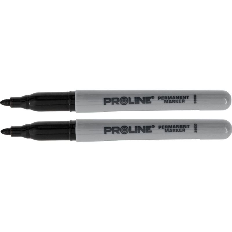 PERM.MARKERS " BULLET" 2st., BLACK, (butiksförp.), PROLINE PERM.MARKERS " BULLET" 2st., BLACK, (butiksförp.), PROLINE