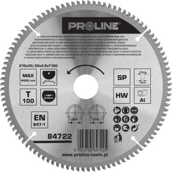 Cirkelsåg för NON-FEROUS METALS 210 100T30MM PROLINE Cirkelsåg för NON-FEROUS METALS 210 100T30MM PROLINE