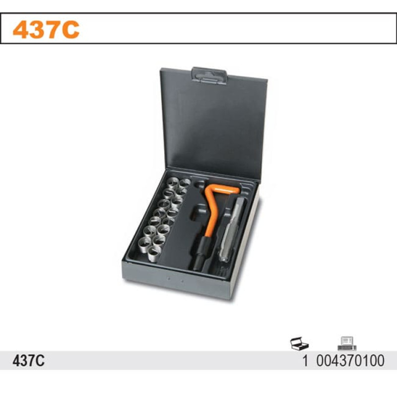 Gängsats för reparation av skakade tändstiftsgängor M14x1.25 mm, Beta Tools