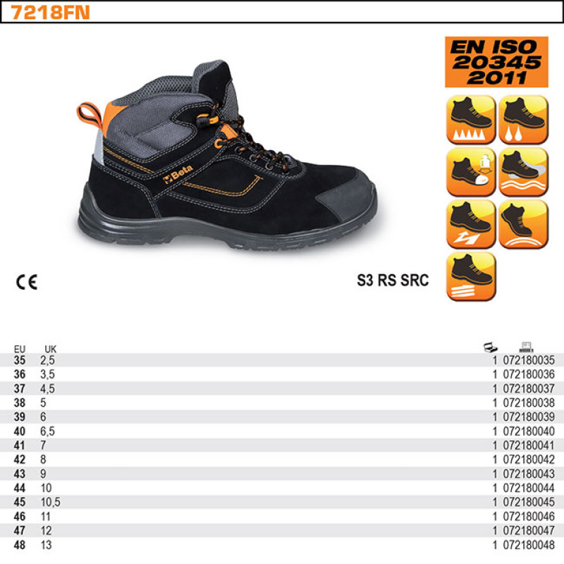 Italienskt skyddskänga, 510g, metallfri, skyddståhätta, spiktrampskyd, antistatisk, halkskydd, vibrationsabsorberande, Beta Workwear Flex Italienskt skyddskänga, 510g, metallfri, skyddståhätta, spiktrampskyd, antistatisk, halkskydd, vibrationsabsorberande, Beta Workwear Flex