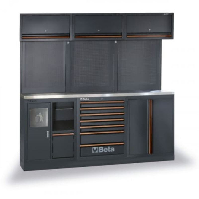 Verktygsskåp med 7 lådor, C45PRO system, Beta Tools Verktygsskåp med 7 lådor, C45PRO system, Beta Tools