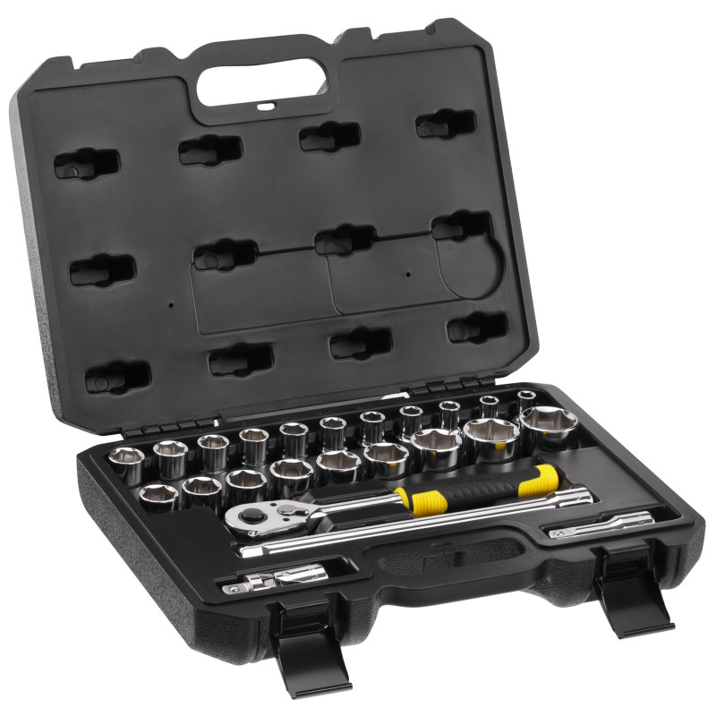 Hyllsnyckelsats, verktygssats 24st 1/2" hylsor, Stanley Hyllsnyckelsats, verktygssats 24st 1/2" hylsor, Stanley
