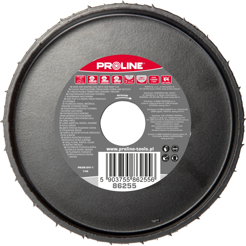 Raspklinga, raspskiva 120MM platt PROLINE Raspklinga, raspskiva 120MM platt PROLINE