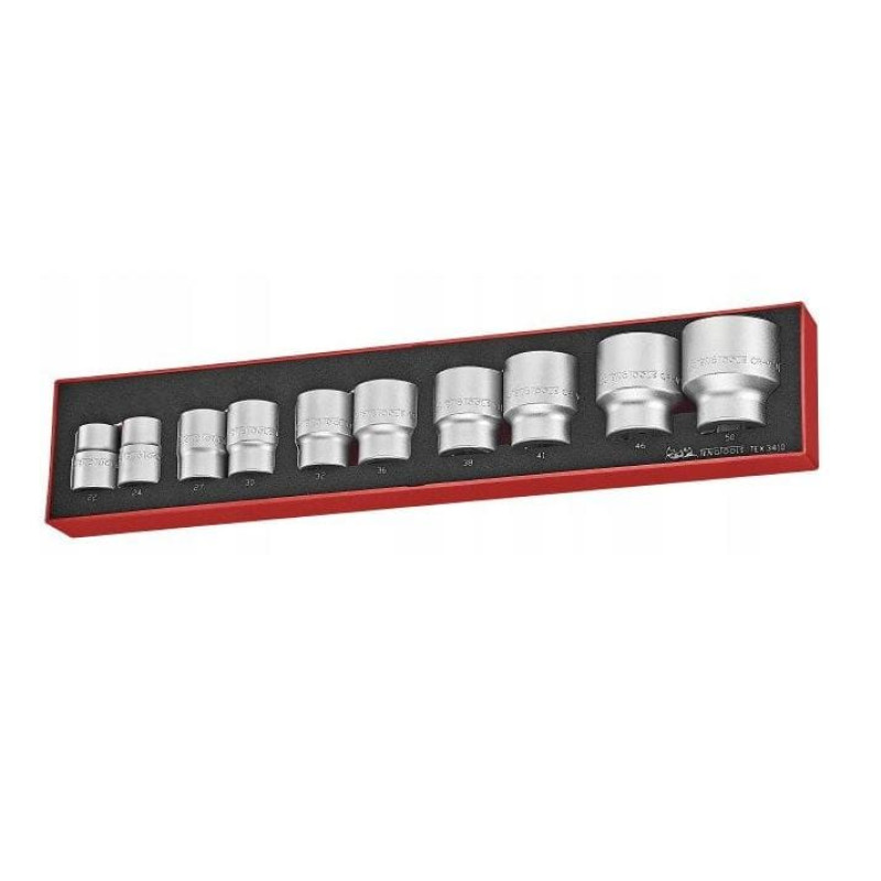 Hylssats 3/4" 10 st, 22-50mm, Teng Tools Hylssats 3/4" 10 st, 22-50mm, Teng Tools