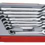 U-ringspärrnycklar, sats 8-19mm  omställbara hö/vä, Teng Tools
