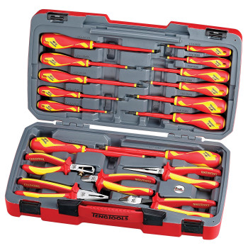 Verktygssats 1000v, tång, skruvmejslar m.m. 18 delar, Teng Tools Verktygssats 1000v, tång, skruvmejslar m.m. 18 delar, Teng Tools