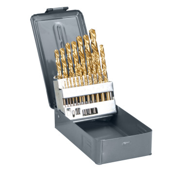 Metallborr titan HSS TiN (spiralborr), sats 19st 1-10.0mm DIN338, PROLINE Metallborr titan HSS TiN (spiralborr), sats 19st 1-10.0mm DIN338, PROLINE