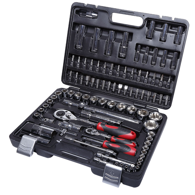 Hylsnyckelsats 94 delar, 1/2 1/4 tum, 4-32mm, bits, plastlåda, hylssats, Proline Hylsnyckelsats 94 delar, 1/2 1/4 tum, 4-32mm, bits, plastlåda, hylssats, Proline