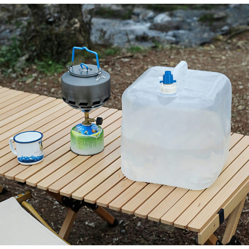Vattendunk 2st hopfällbara dunkar a' 15L för dricksvatten, med kran, PVC plast Vattendunk 2st hopfällbara dunkar a' 15L för dricksvatten, med kran, PVC plast