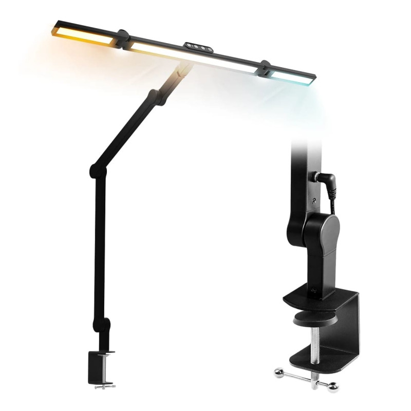 Skrivbordsritlampa Spacetronik Glow D1 3 LED, Justerbar Svart 24W, Spacetronik Skrivbordsritlampa Spacetronik Glow D1 3 LED, Justerbar Svart 24W, Spacetronik