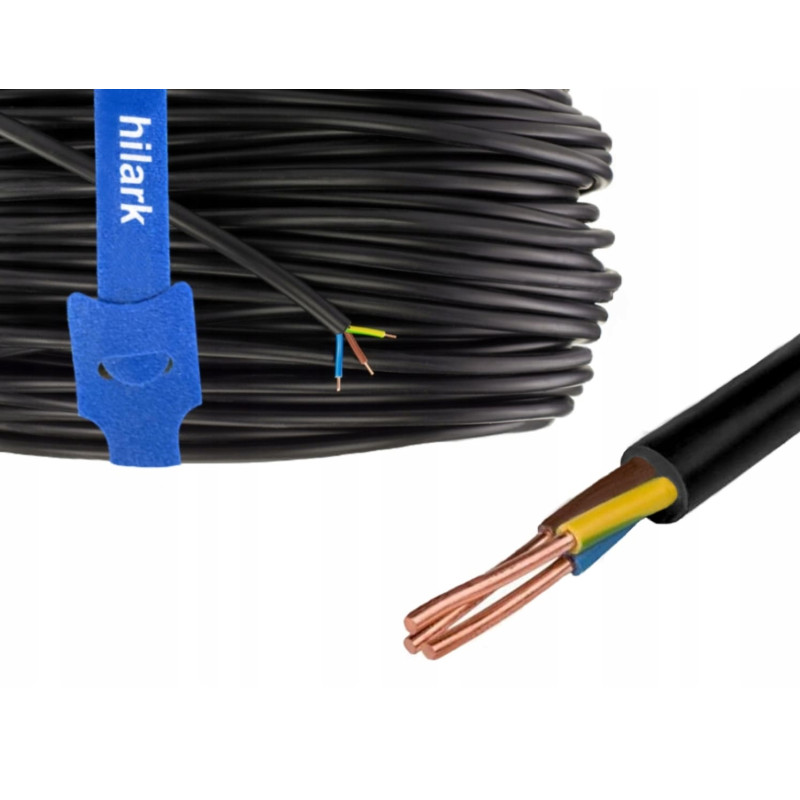 Installationskabel 230V 3G 2,5 mm² PVC jordkabel rund elkabel, 25-100m Installationskabel 230V 3G 2,5 mm² PVC jordkabel rund elkabel, 25-100m