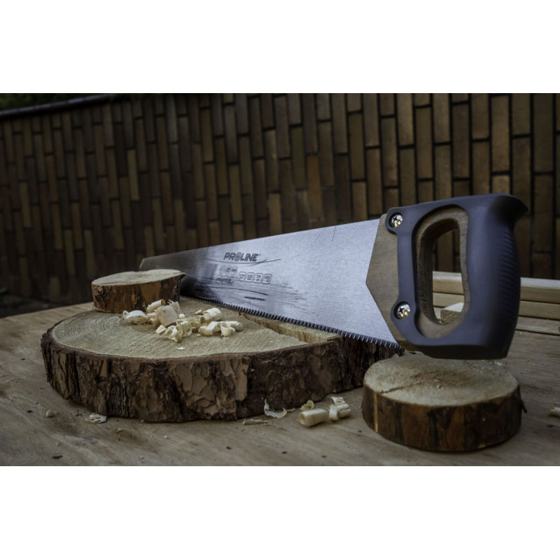 Handsåg 400mm / 450mm / 500mm 10TPI, trähandtag, gummigrepp, turbo, Proline Handsåg 400mm / 450mm / 500mm 10TPI, trähandtag, gummigrepp, turbo, Proline