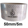 Reflextejp 2st 5m 50mm bred rullar, silver / vit, självhäftande tejp för professionell användning, Paper Tech Reflextejp 2st 5m 50mm bred rullar, silver / vit, självhäftande tejp för professionell användning, Paper Tech