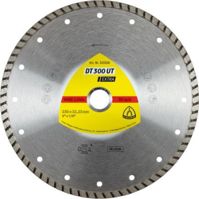 Diamantkapskiva TURBO 125x1.9x22.2mm 7mm DT300UT EX Diamantkapskiva TURBO 125x1.9x22.2mm 7mm DT300UT EX