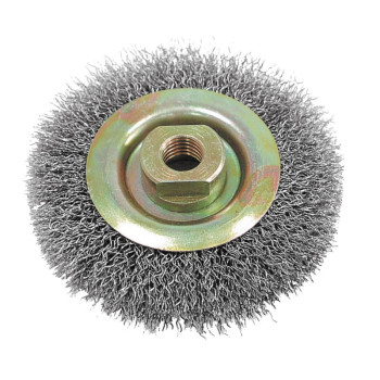 CRIMPED WIRE WHEEL CIRCULAR BRUSHES-FI=100 MM, SCREWTHREAD=14 CRIMPED WIRE WHEEL CIRCULAR BRUSHES-FI=100 MM, SCREWTHREAD=14