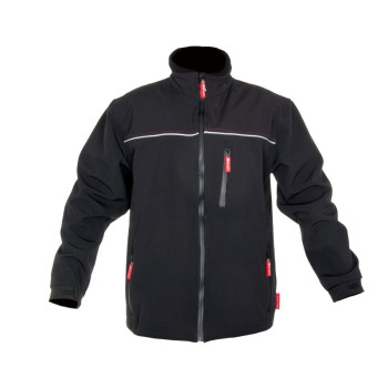 SOFTSHELL JACKET, BLACK, st.  2XL, CE, LATHI