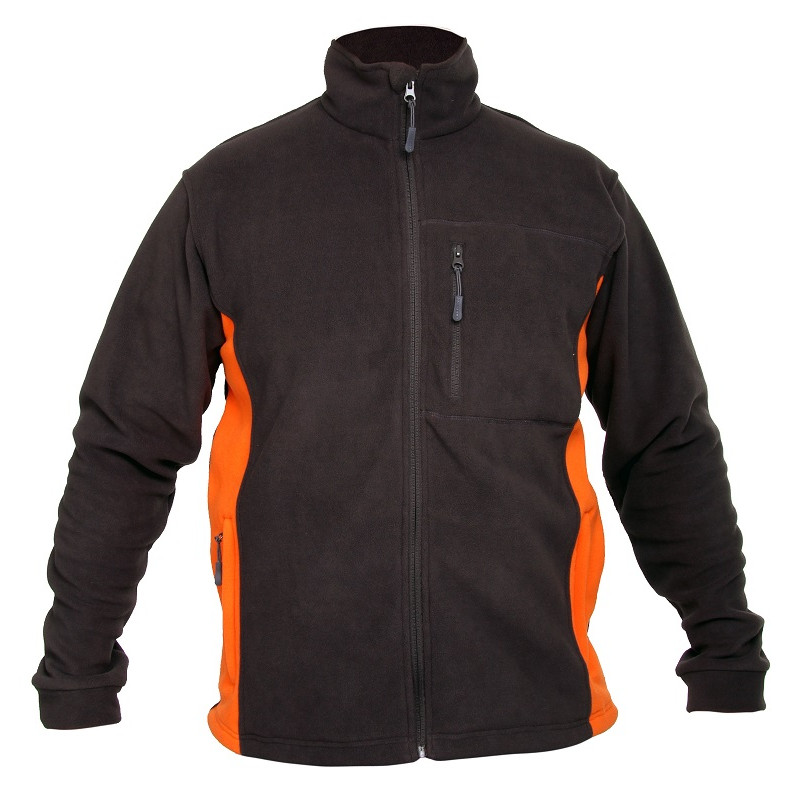 FLEECE JACKET, GRAPHITE AND ORANGE, " 3XL" , CE, LAHTI FLEECE JACKET, GRAPHITE AND ORANGE, " 3XL" , CE, LAHTI