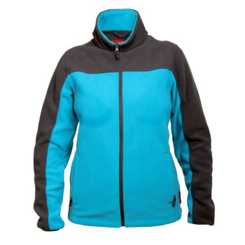 LADIES' FLEECE JACKET, TURQUOISE AND GREY, " XL" , CE, LAHTI LADIES' FLEECE JACKET, TURQUOISE AND GREY, " XL" , CE, LAHTI