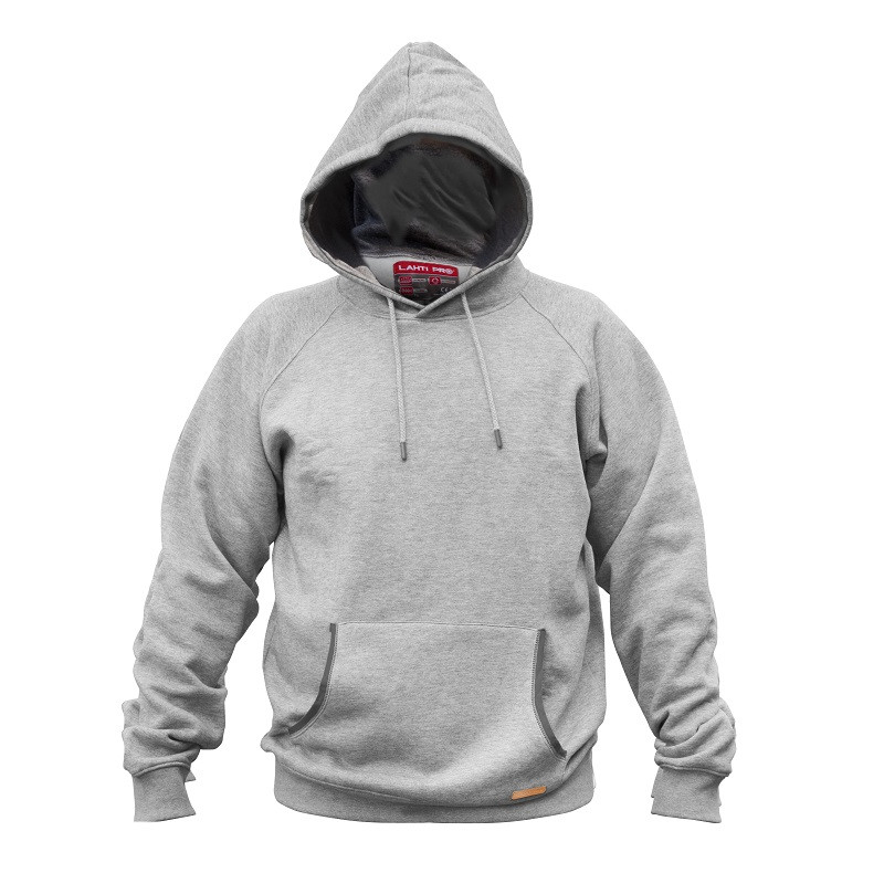 HOODED SWEATSHIRT, GREY, " L" , CE, LAHTI