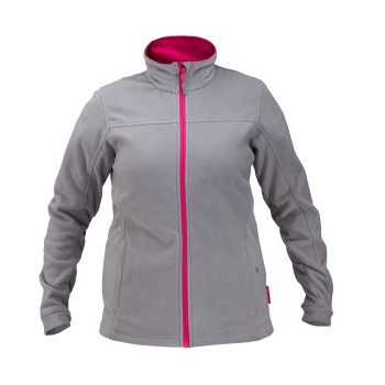 LADIES' FLEECE JACKET,GREY AND PINK , " M" , CE, LAHTI LADIES' FLEECE JACKET,GREY AND PINK , " M" , CE, LAHTI
