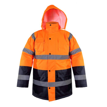 HIGH VISIBILITY PADDED JACKET, ORANGE, " S" , CE, LAHTI HIGH VISIBILITY PADDED JACKET, ORANGE, " S" , CE, LAHTI