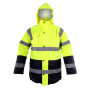 HIGH VISIBILITY PADDED JACKET, gul, " S" , CE, LAHTI