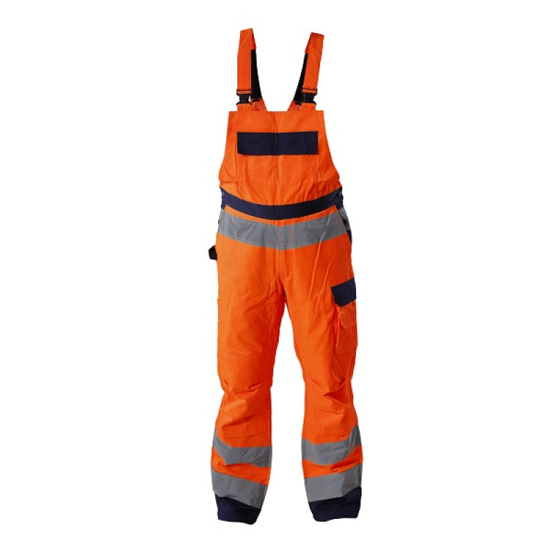 HIGH VIS. BIB PANTS ORANGE 'PREMIUM', " XL" , CE, LAHTI