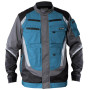 JACKET WITH REFL. STRIPES, BLACK-GREY-TURQ., " S" , CE, LAHTI