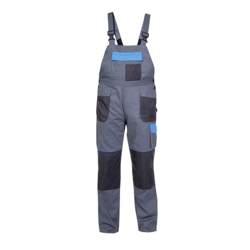 BIB PANTS GREY-BLUE 100% COTTON, 190GM2, " M(50)" , CE,LAHTI BIB PANTS GREY-BLUE 100% COTTON, 190GM2, " M(50)" , CE,LAHTI