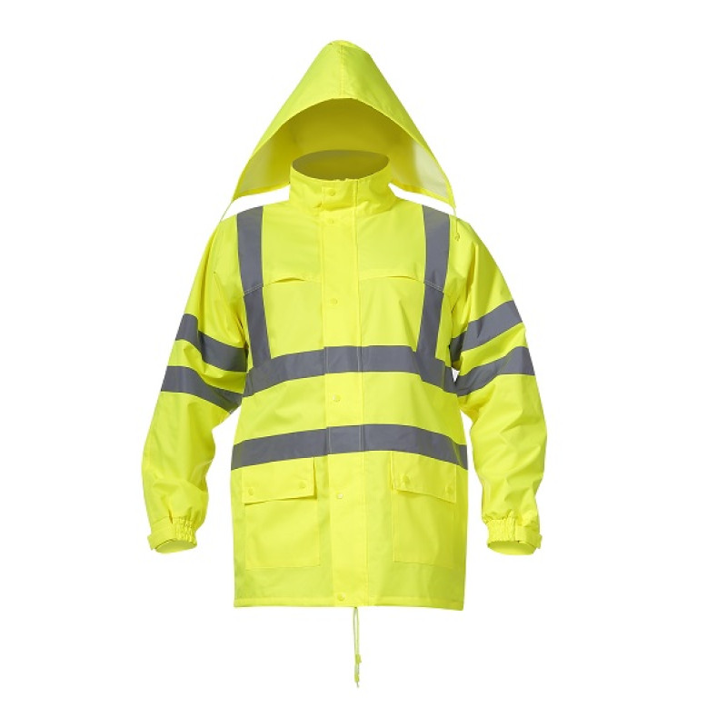 HIGH VISIBILITY RAIN JACKET, gul, " L" , CE, LAHTI HIGH VISIBILITY RAIN JACKET, gul, " L" , CE, LAHTI