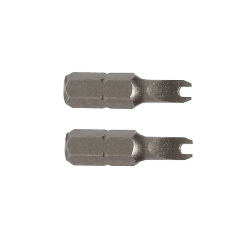 Bits med öppen U-ände, bits blocknyckel 1/4" NO.8 , L=25MM, 2st., S2, PROLINE Bits med öppen U-ände, bits blocknyckel 1/4" NO.8 , L=25MM, 2st., S2, PROLINE