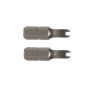Bits med öppen U-ände, bits blocknyckel 1/4"  NO.8  , L=25MM, 2st., S2, PROLINE