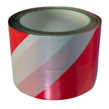 WARNING TAPE- WHITE RED, 8  0MMX100M