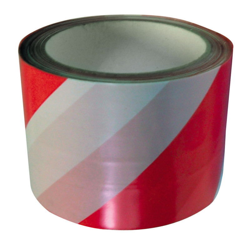 WARNING TAPE- WHITE RED, 8 0MMX100M WARNING TAPE- WHITE RED, 8 0MMX100M