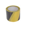WARNING TAPE- gul-BLACK 12  0MM 100M
