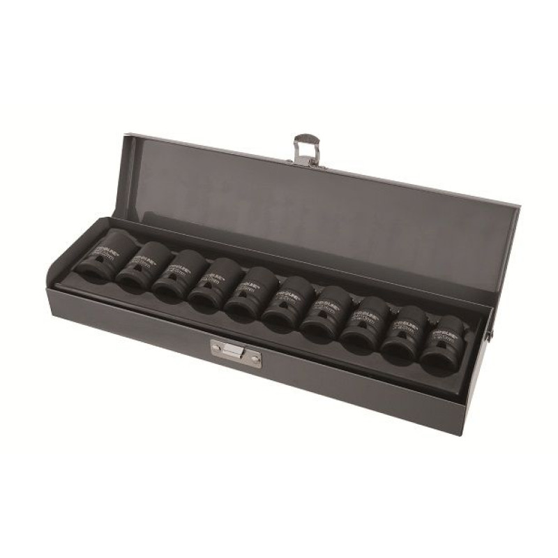 Krafthylssats 10st. Cr-Mo 1/2", 10-22mm krafhylsor, metallåda, PROLINE Krafthylssats 10st. Cr-Mo 1/2", 10-22mm krafhylsor, metallåda, PROLINE
