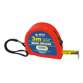 Måttband i plast med bältespänne, 5M/13MM