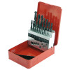 Borrsats 19st HSS borr 1-10mm, röd metallbox Borrsats 19st HSS borr 1-10mm, röd metallbox