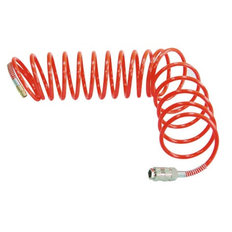 Slang, spiral tryckslang, polyethylen, 5-20m 120psi, 6 bar, 6mm inv./8mm utv. Slang, spiral tryckslang, polyethylen, 5-20m 120psi, 6 bar, 6mm inv./8mm utv.