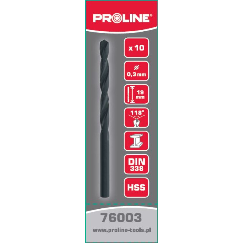 Metallborr HSS (spiralborr) DIN338 1.6 MM, 1st. PROLINE Metallborr HSS (spiralborr) DIN338 1.6 MM, 1st. PROLINE