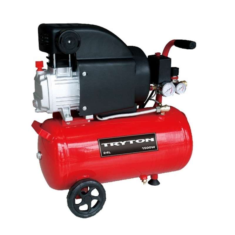 Oljekompressor, 24L, 1500W, 2Hk, 8 bar, 206L/min Oljekompressor, 24L, 1500W, 2Hk, 8 bar, 206L/min