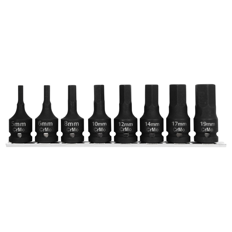 Bits, slaghylsa HEX 1/2", sats 8st, 5-19mm, PROLINE Bits, slaghylsa HEX 1/2", sats 8st, 5-19mm, PROLINE