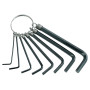 Insexnycklar HEX, sats 8st, 2-10mm